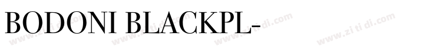 BODONI BLACKPL字体转换